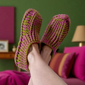 Crochet Slipper Socks Pettern image 11