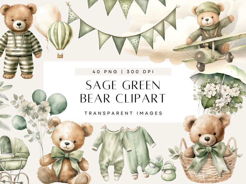 Sage Green Baby Shower Decorations Kit - Welcome Banner, Cake Topper, Lanterns & Garland For Gender Neutral Party