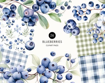 Blaubeere Aquarell Clipart, Beere Süßes Baby auf dem Weg einladen, Blaubeere Babypartyeinladung, kommerzielle Nutzung, transparentes PNG