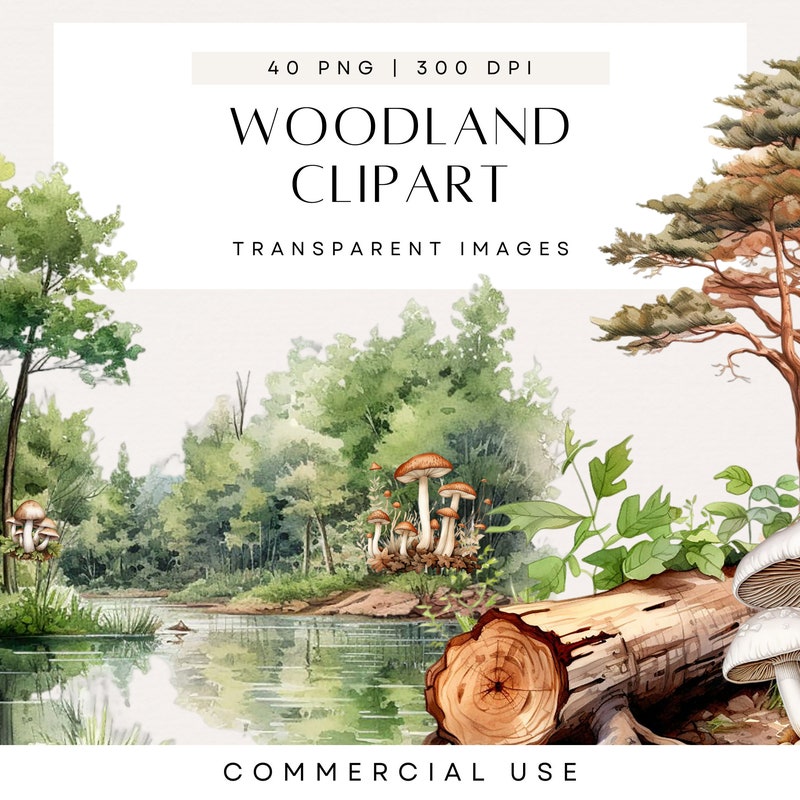 Woodland Clip Art - Etsy