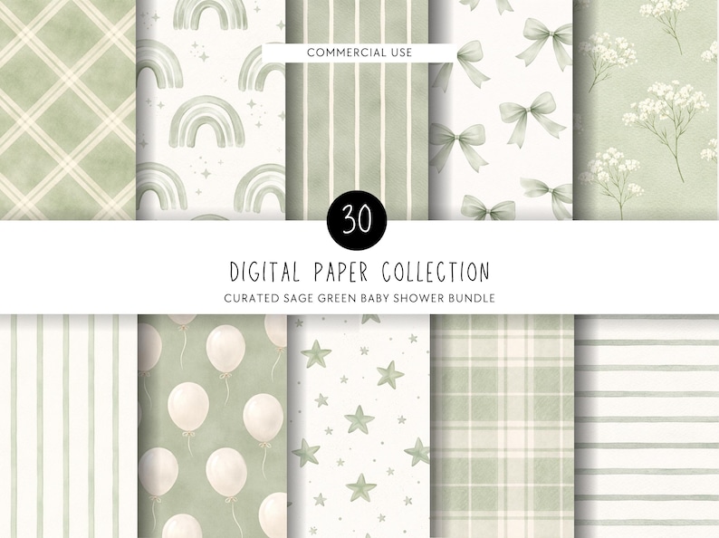Junk Journal Digital Sage Green Paper | Printable Collage Pack ...