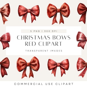 クラシックなクリスマスのリボンのクリップアート、ベルベットの赤いリボン、クリスマスプレゼント、クリスマスギフトのクリップアート、商用利用、透明 PNG、ライセンス付き