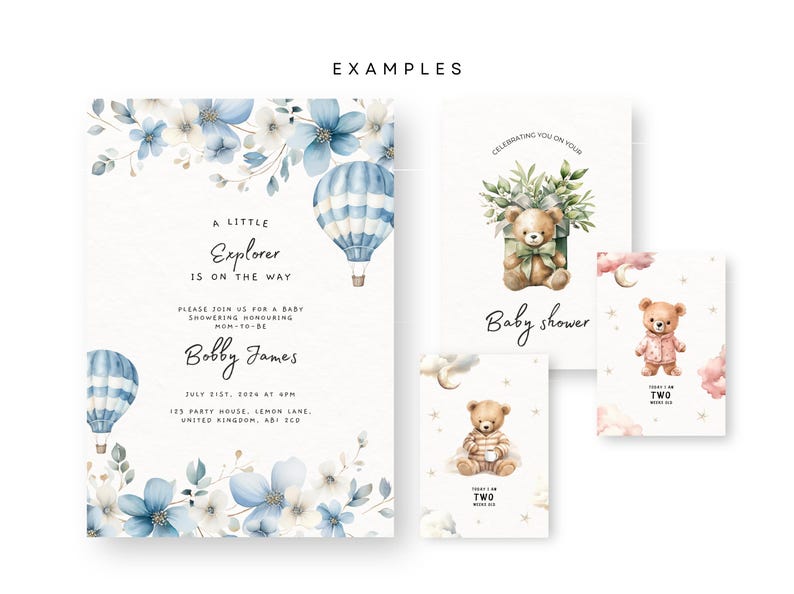 Watercolor Teddy Bear Clipart BUNDLE, Neutral Boho Nursery, Baby Shower ...