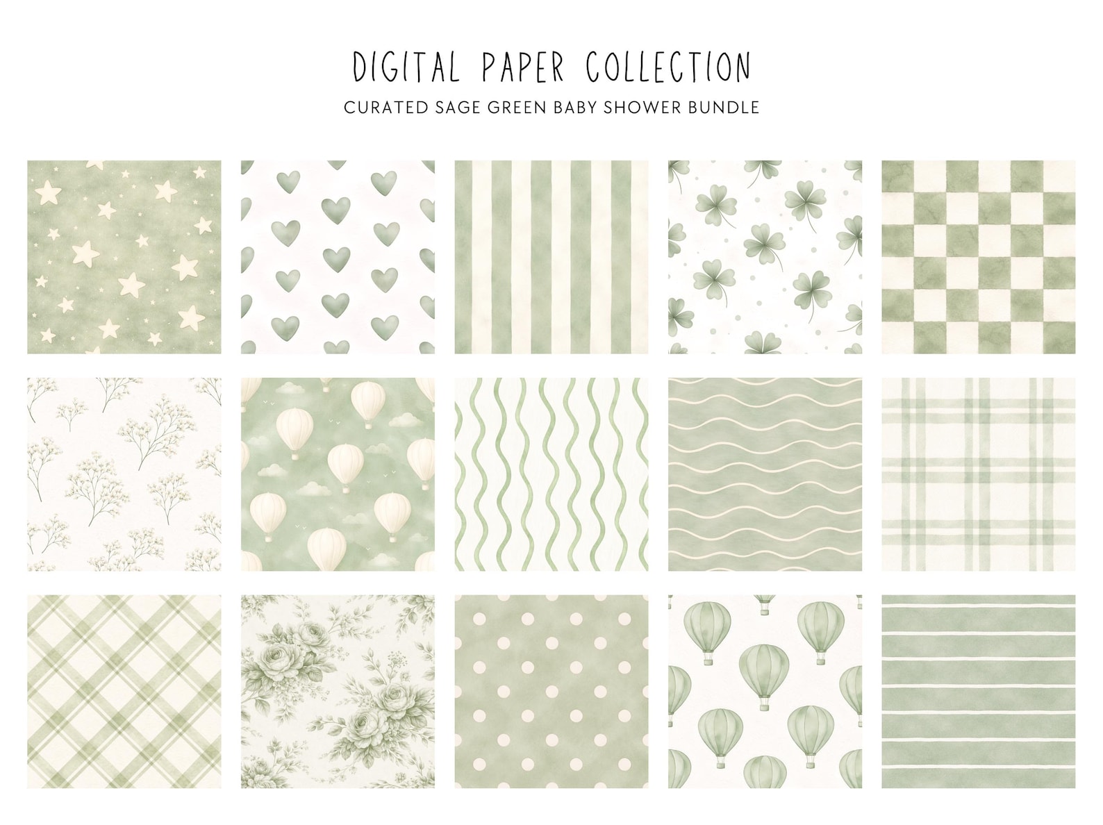 Junk Journal Digital Sage Green Paper | Printable Collage Pack ...