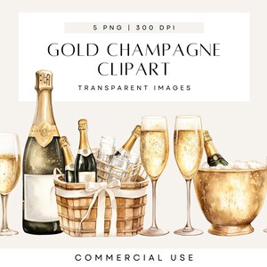 Clipart de champanhe, taça de champanhe, copos para beber, garrafa de espumante, copo de espumante, bebida de Natal, uso comercial, PNG transparente