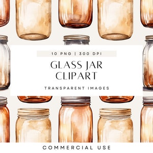Jar clipart, Mason Jar clipart, Mason Jar illustraties, magische pot clipart, neutrale aquarel clipart, boho, clipart bundel romantische bruiloft