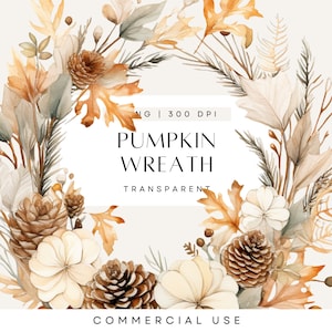 Clipart floral moderne, couronne de Boho, mariage simple, invitation aquarelle, invitation rustique, PNG transparent, clipart unique, usage Commercial