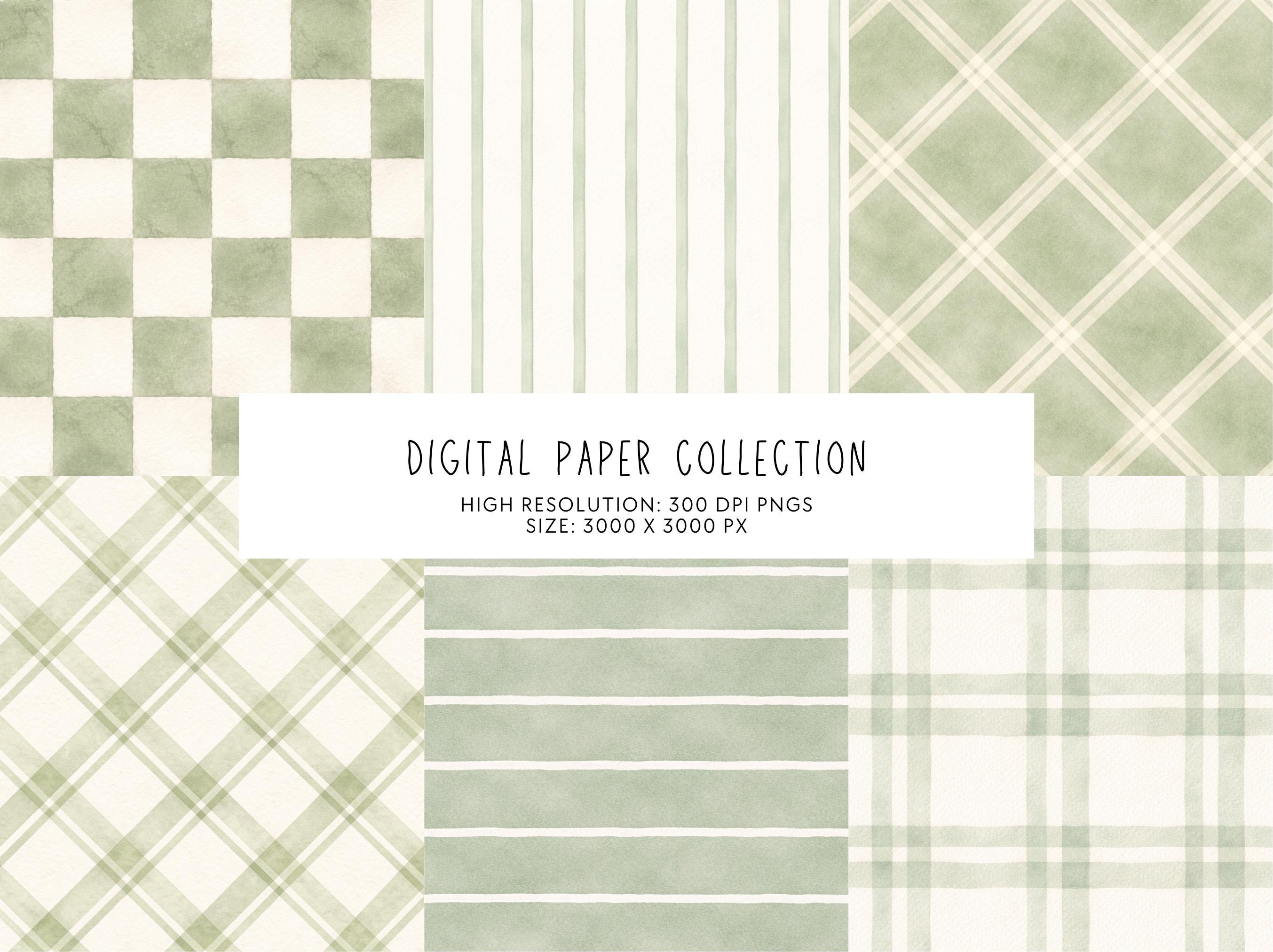 Junk Journal Digital Sage Green Paper | Printable Collage Pack ...