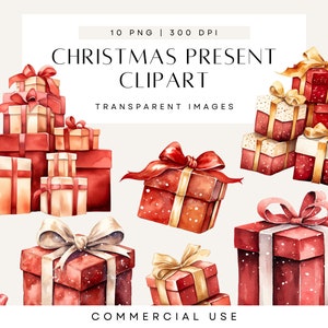 Weihnachten vorhanden Clipart, vorhanden Clipart, Geschenk Box Clipart, Weihnachtsgeschenke Clipart, Weihnachten einladen Bündel, Weihnachten Party Einladung, PNG