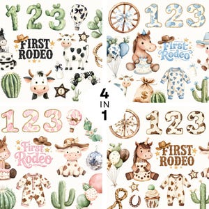 Wild West Clipart Bundle | Western Birthday PNG, Baby's First Rodeo, Saddle Up, Welcome Two the Rodeo, Howdy Baby Shower, Commercial Use
