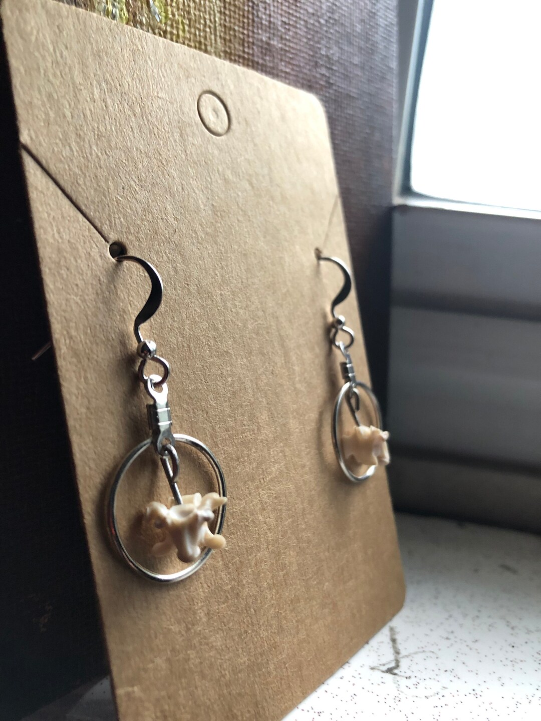 Rattlesnake Vertebrae Earrings Real Bone Etsy