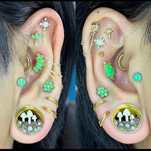 Smaller sizes Custom Mushroom Tunnels 0g-14mm Read Description!