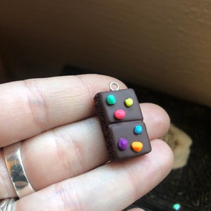 Kosmische Brownie Dessert Ohrringe Miniatur Polymer Clay auf Bestellung!