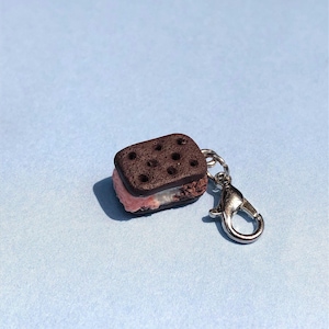 Miniature Neapolitan Ice Cream Sandwich Charm or Earrings Polymer Clay