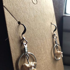 Rattlesnake Vertebrae Earrings Real Bone