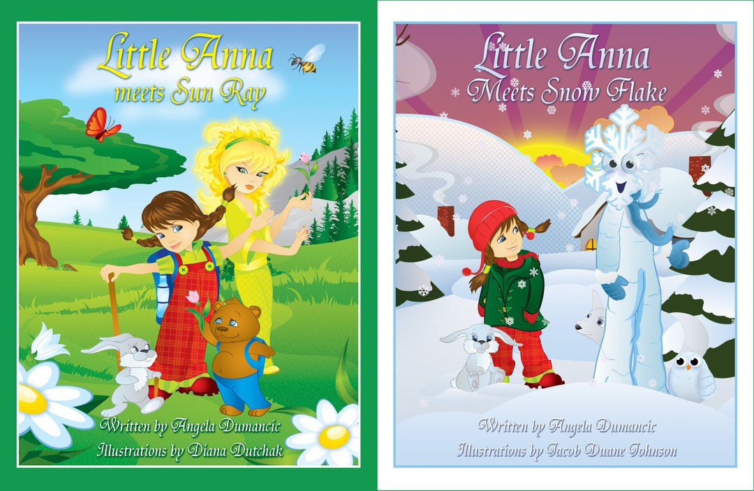 Little Anna Children's Book Gift Set sun Ray Snow Flake Educational