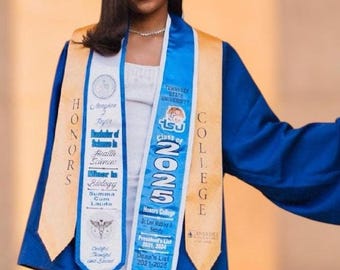First Generation Graduation Stole 2026 | Custom Grad Sash | Personalized College Stole with Name & Achievement