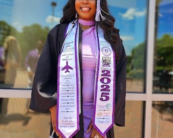 Customized Satin Graduation Stole | Custom Graduation Stole
