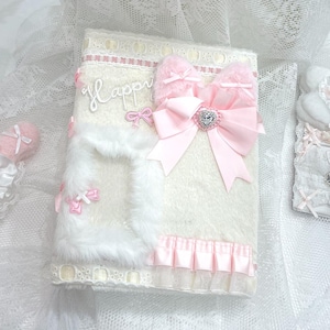 Kpop A5 Ręcznie robione futro Koronka Photocard Binder Album Kawaii Lolita Collectbook Instax Polaroids Journal Scrapbook Koreańskie artykuły piśmiennicze Słodkie prezenty