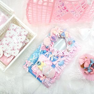 Kpop Mini Lace Photocard Binder Handmade Ribbon Album Kawaii Collectbook Instax Polaroids Journal Scrapbook Koreańskie artykuły piśmiennicze Lolita Gifts