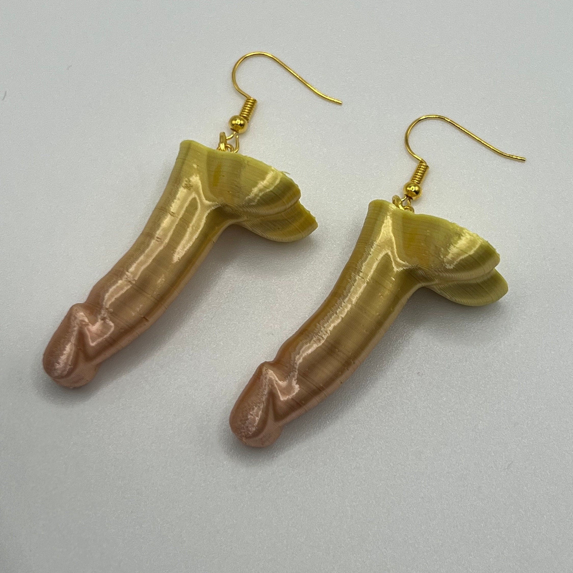 Custom Novelty Penis Earrings