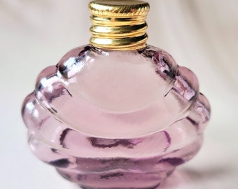 Vintage Bottle for Perfume Amethyst Purple Czech Glass Parfume Bottle Art Deco