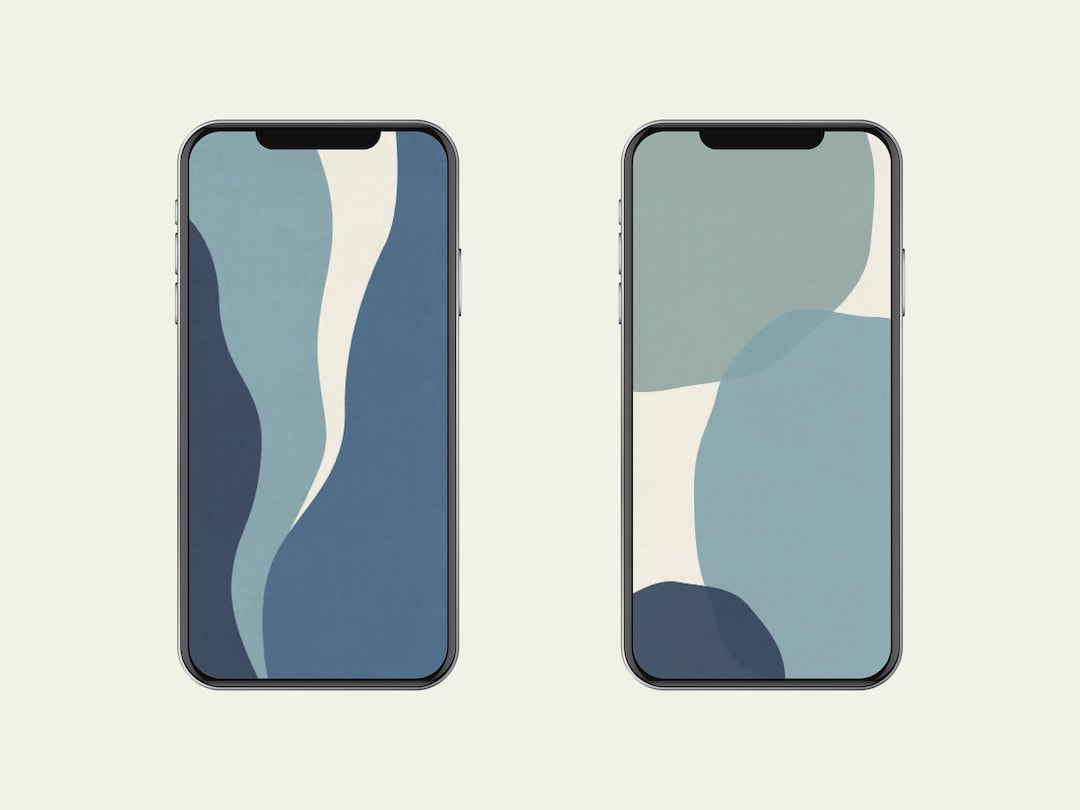 Blue Abstract Phone Wallpaper, Minimalist Phone Background, iPhone