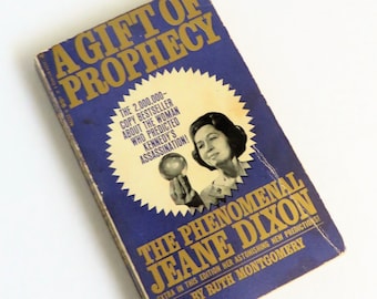 Jeane Dixon A Gift of Prophecy vintage book by Ruth Montgomery, Esoteric Psychic Medium 1960s psychic readings