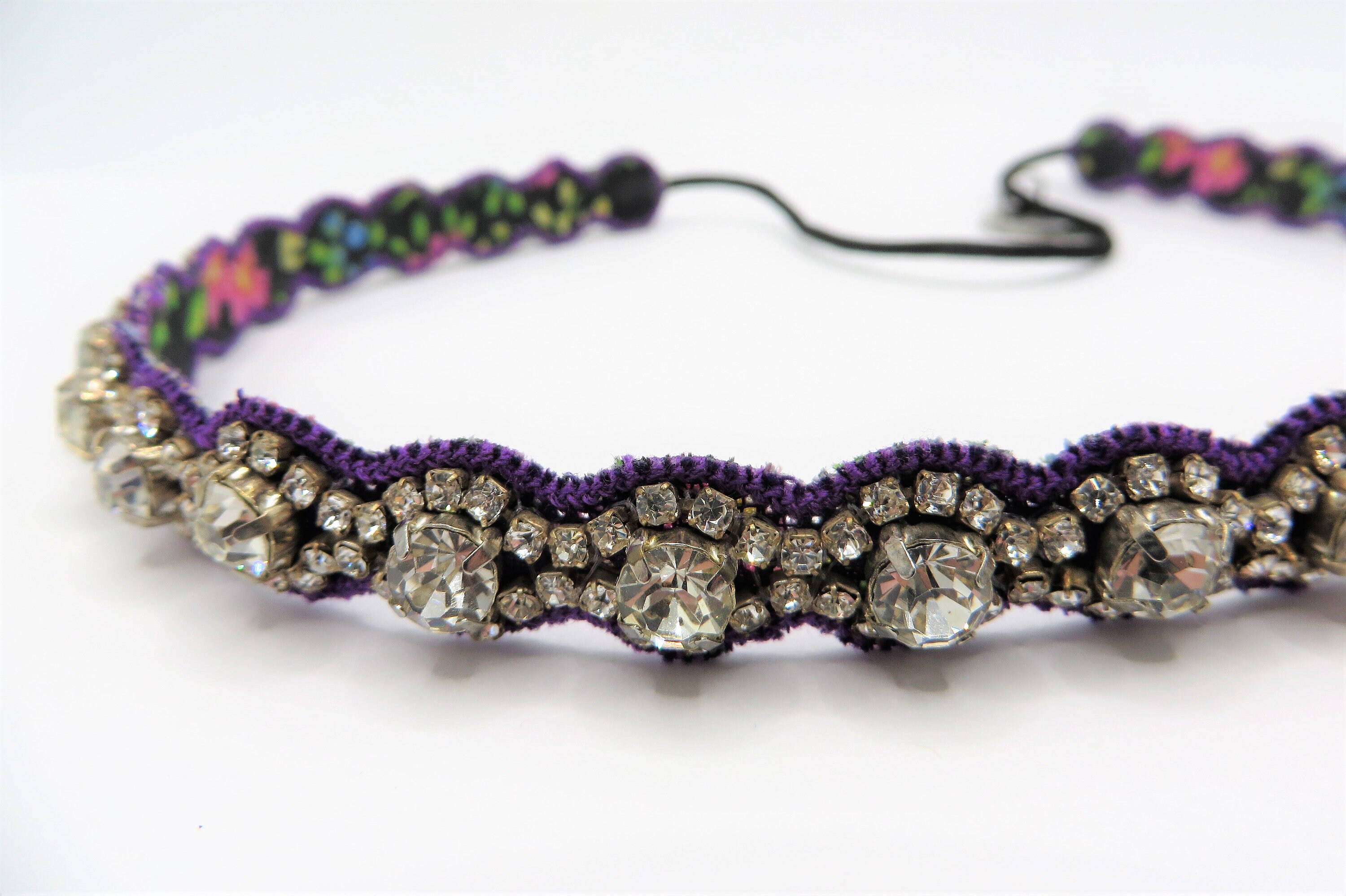 Deepa Gurnani Rhinestone Headband Stretch Elastic Hair Band  display picture 1