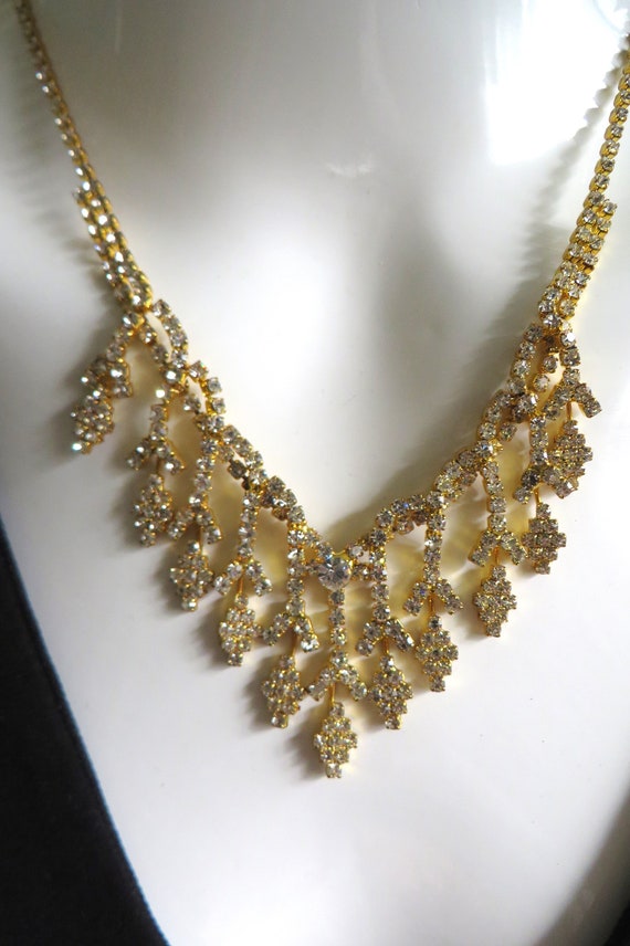 Diamante rhinestone necklace Christine Collection… - image 7