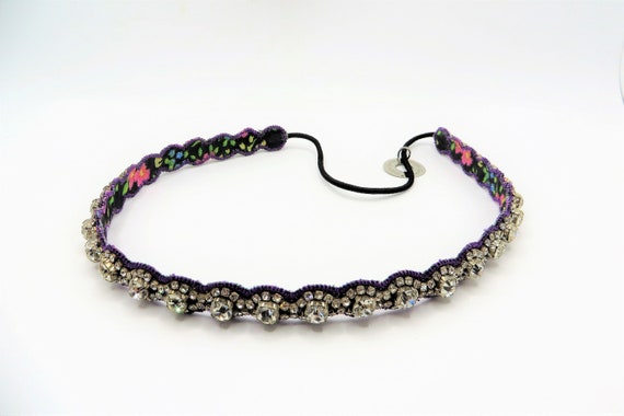 Deepa Gurnani Rhinestone Headband Stretch Elastic Hair Band  display picture 3
