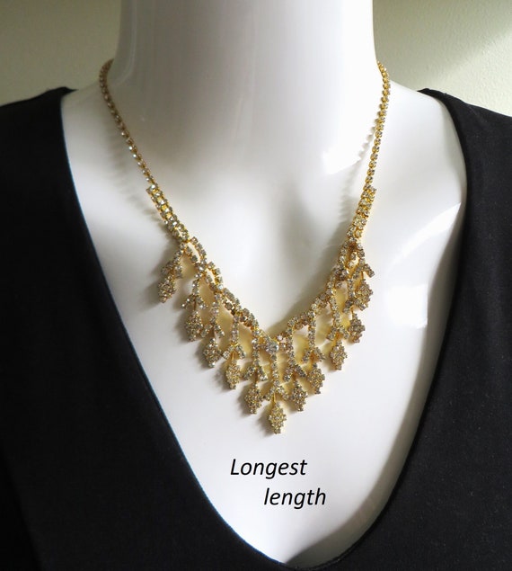 Diamante rhinestone necklace Christine Collection… - image 4