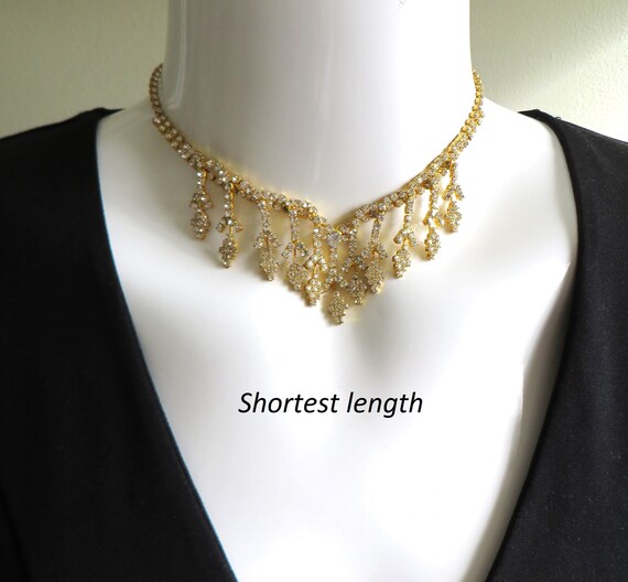 Diamante rhinestone necklace Christine Collection… - image 3