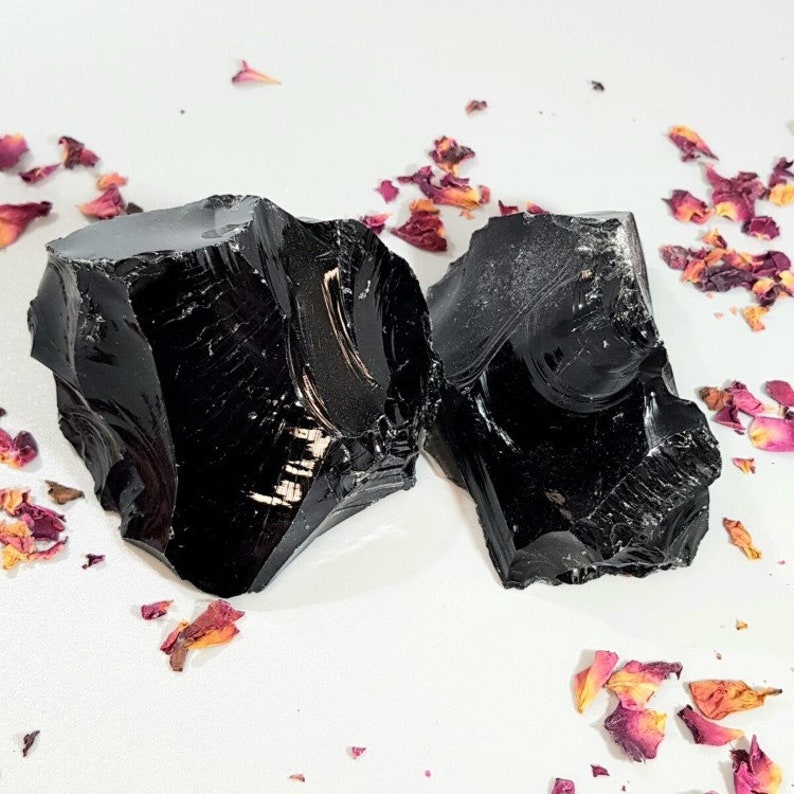 Black Obsidian Rough Healing Crystals 