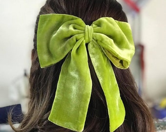 Silk Velvet women hair bows, hair clips. barrette for women, hair accessory