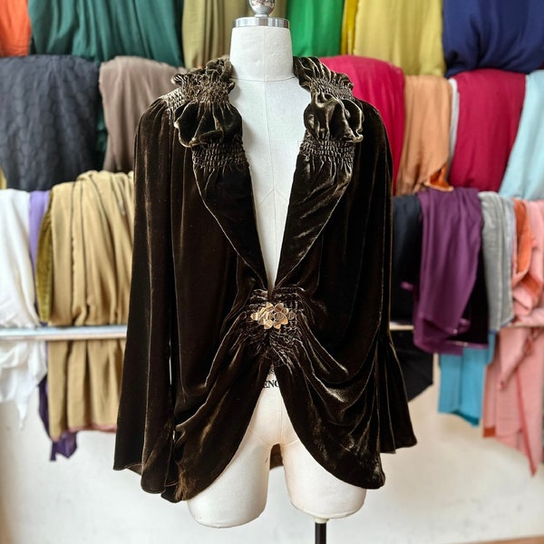 Silk Velvet Coat,Luxurious Silk Velvet Duster Coat