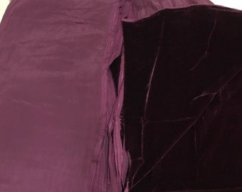 Tejido de terciopelo Plum Silk cortado a medida