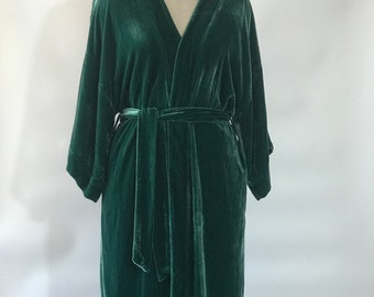 Ready to ship - Silk velvet bathrobe, robes valentines day gift for her. velour robe, Bridesmaid robe, velvet robe, bridal party robes