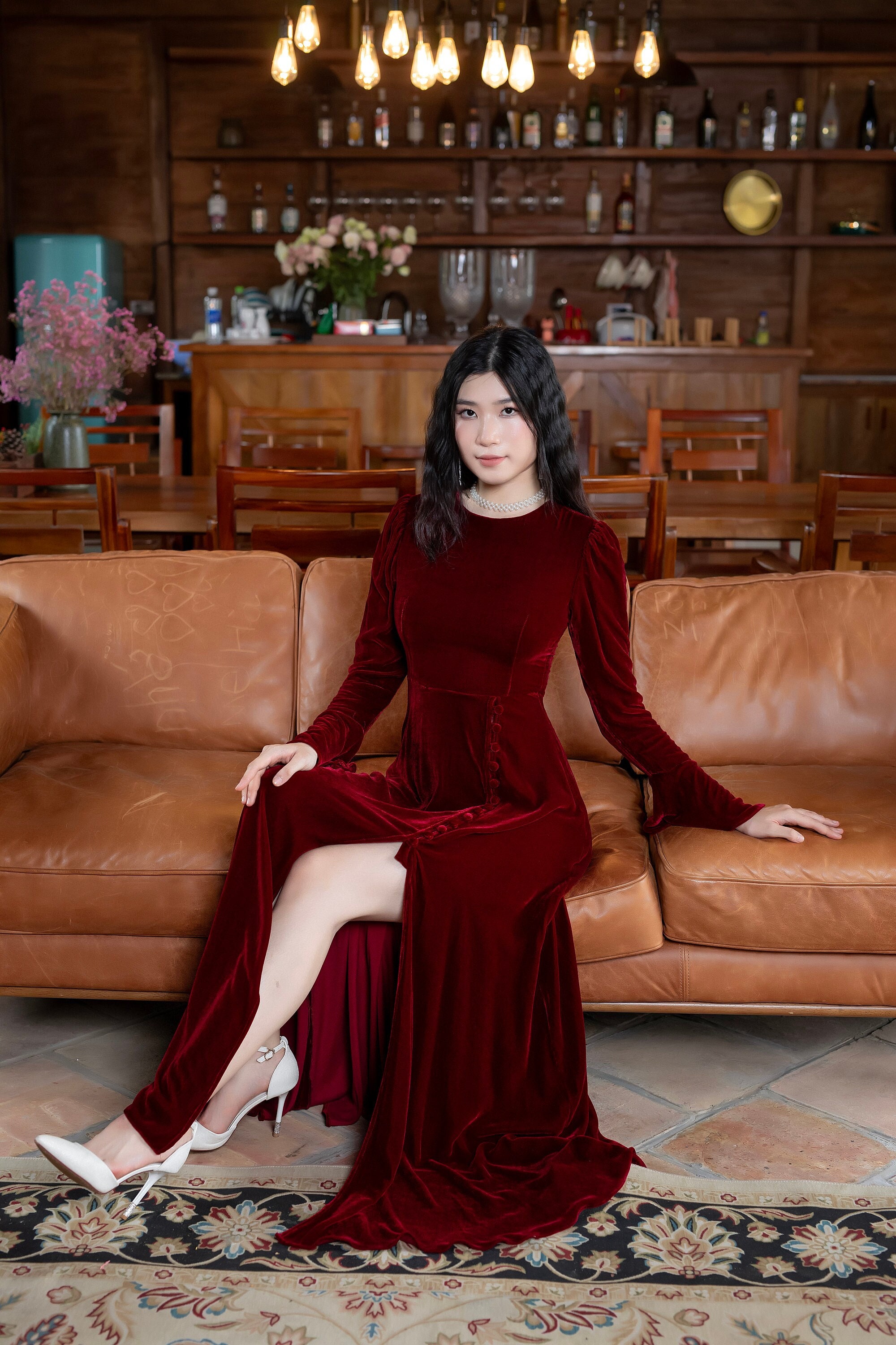 レディース ワンピース  ベルベット シルクドレス  スリーブ ワインレッド il_fullxfull.6064771150_tmxx.jpg