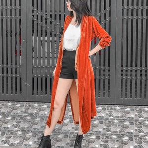 Silk long cardigan coat Clearance