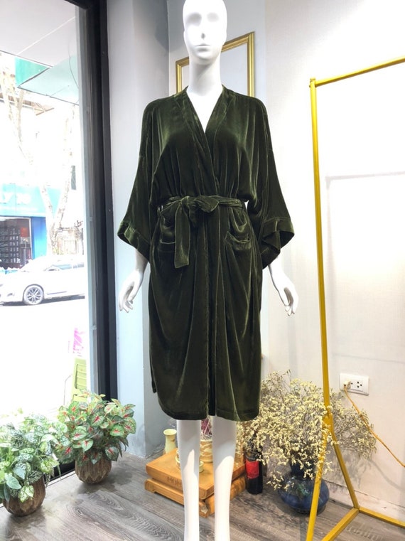 Silk velvet deals robe