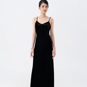 Silk Velvet Slip Dress , Luxurious Silk Velvet, Gift for her, Wedding Silk Slip Dress, Made to Order Slip Dress image 4