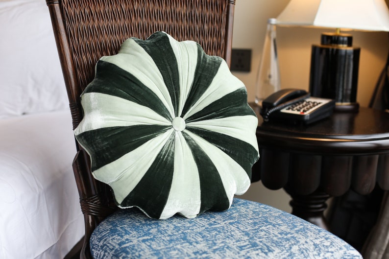 Green mix Mint, Multicolor decorative pillow, silk velvet pillow, luxury cushion, handmade silk velvet pillow, handmade in Vietnam image 1