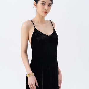 Silk Velvet Slip Dress , Luxurious Silk Velvet, Gift for her, Wedding Silk Slip Dress, Made to Order Slip Dress image 5