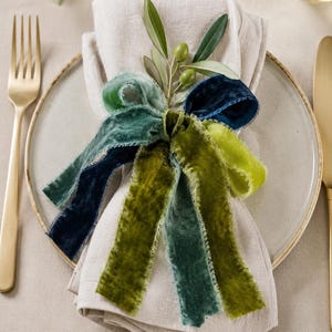 Silk velvet raw edge ribbon - 2usd per yard – Handmade Velvet Ribbon for Bouquet, Gift Wrap, Invitations