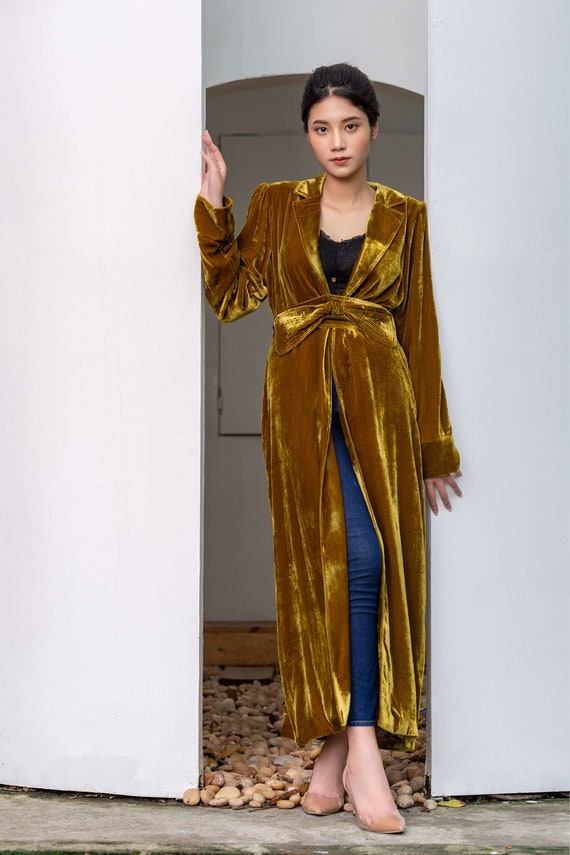 Satin duster cardigan deals