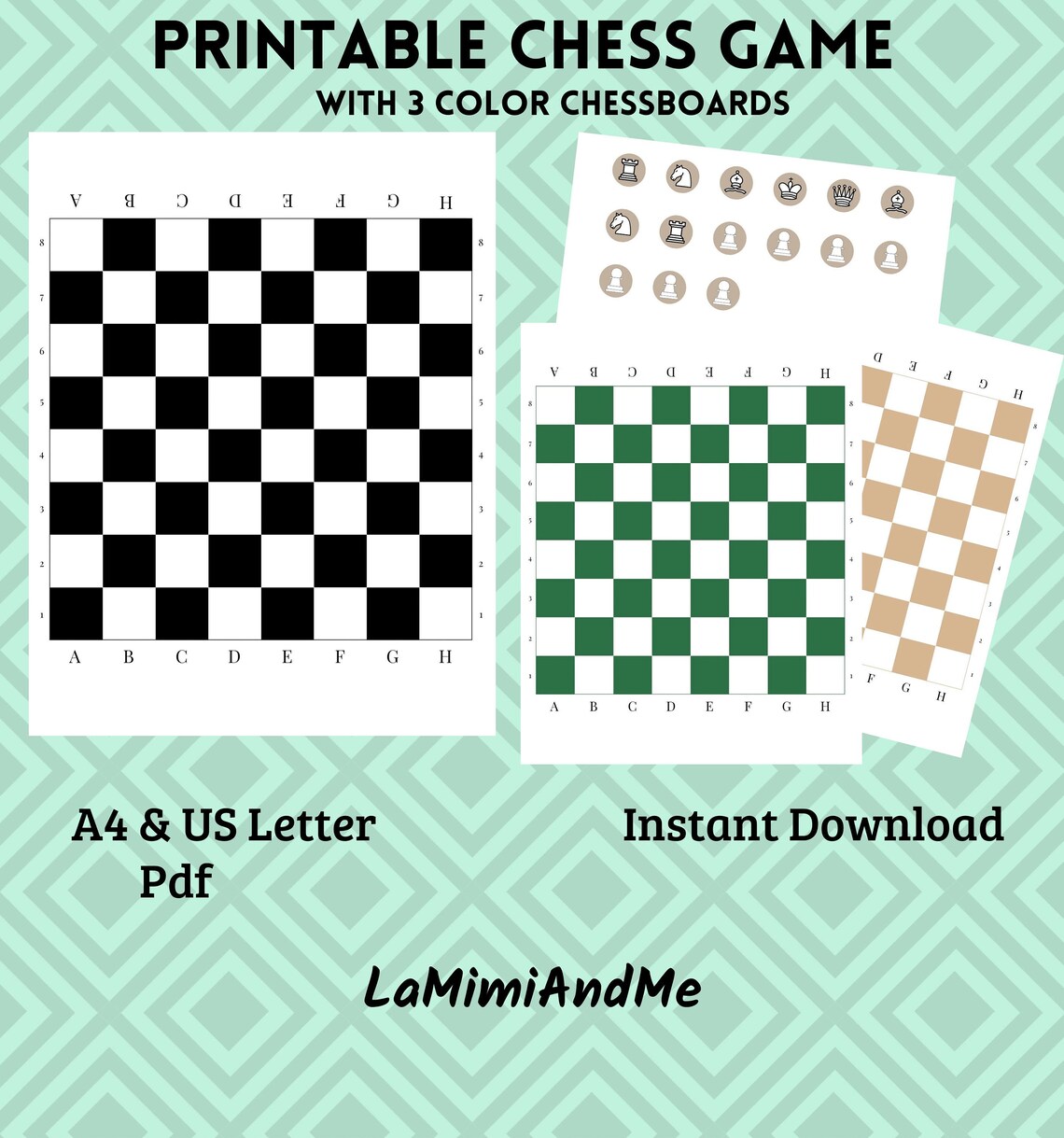 Printable Chess Game Pdf, Chessboard Pdf, Chess Pdf, Smart Games Pdf ...