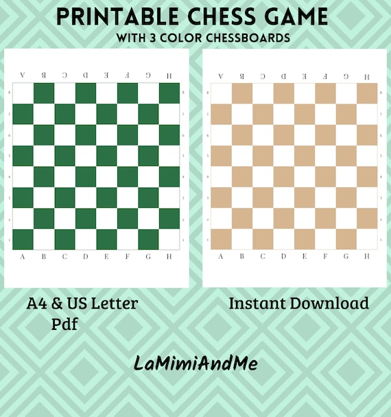 Free Printable Chess Set