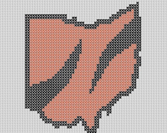 Cincinnati Ohio Football Cross Stitch Pattern