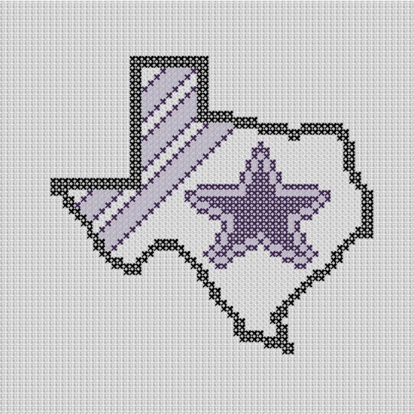 Dallas Texas Football Cross Stitch Pattern